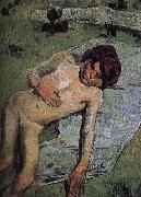 Paul Gauguin Brittany nude juvenile Sweden oil painting artist